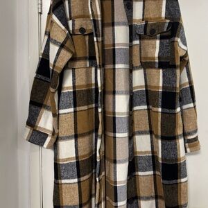 Plaid Longline Coat
